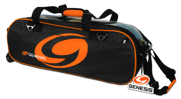 Genesis Sport Modular Triple Roller Orange Bowling Bag 